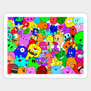 Doodle Monsters Magnet